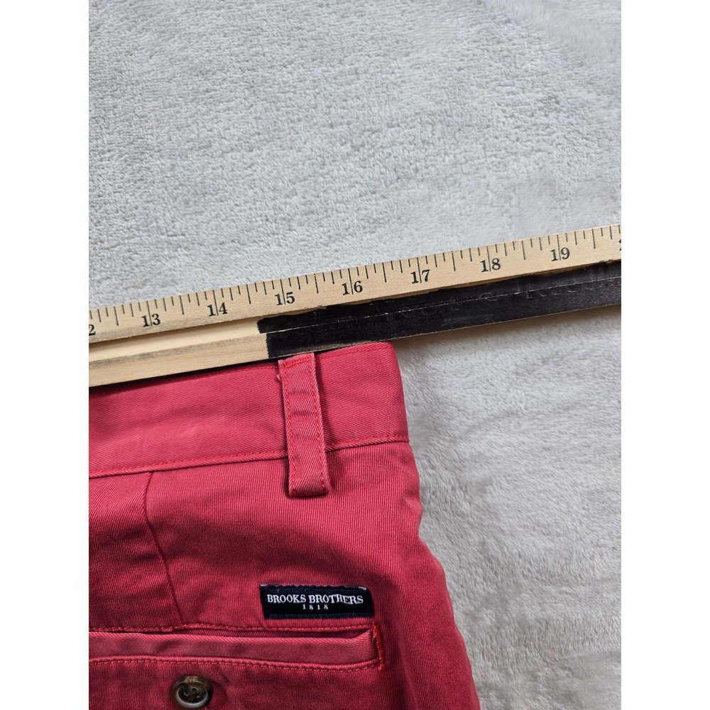 Brooks Brothers Chinos Men 33x31 Red Cotton Stretch Clark Fit Pants - Picture 7 of 9